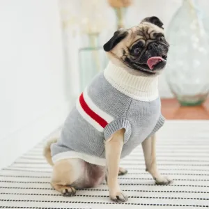 Dog Turtleneck Trekking Sweater - Grey Mix