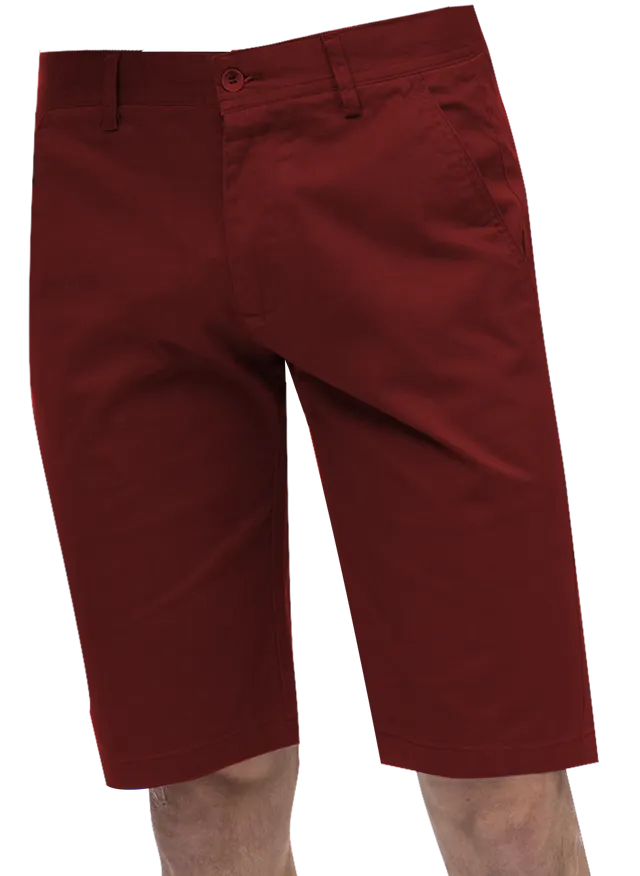 EJ Samuel Burgundy Chino Short Pants CHS01