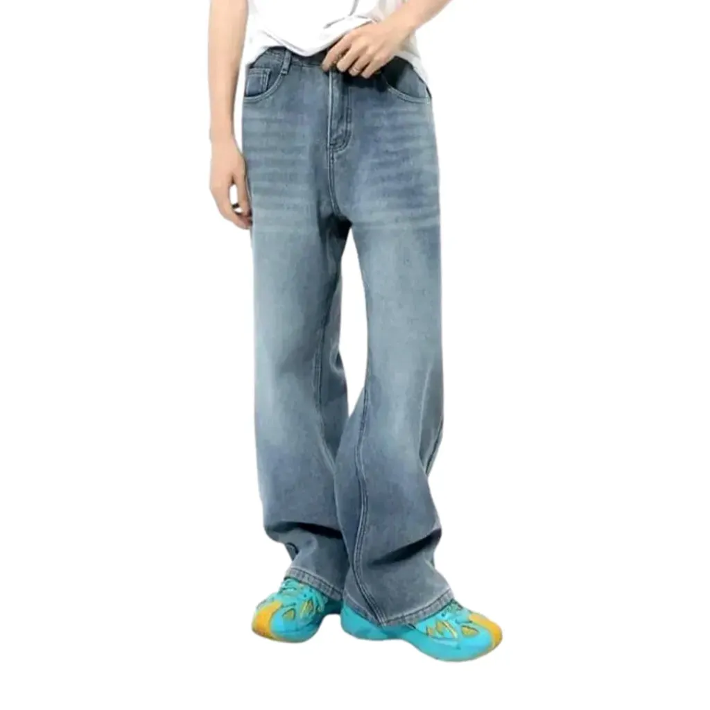 Faded wash stylish men's jeans