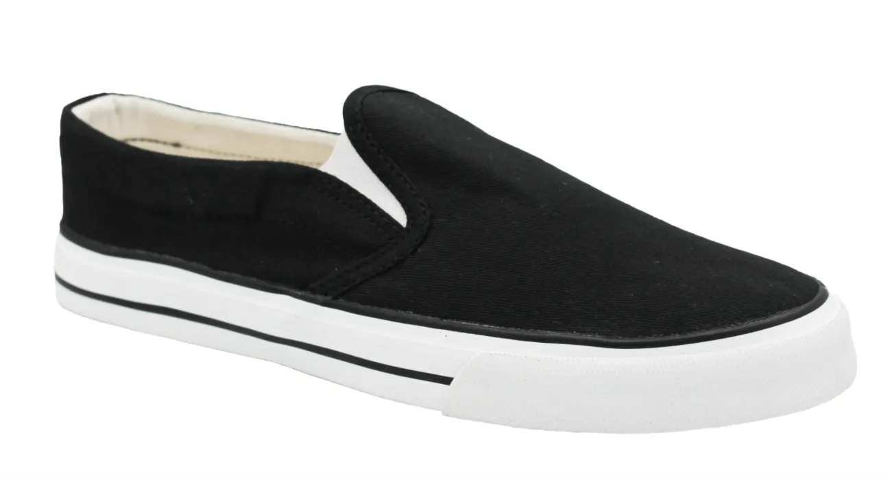 Fairtrade Slip On Black & White Etiko Shoes