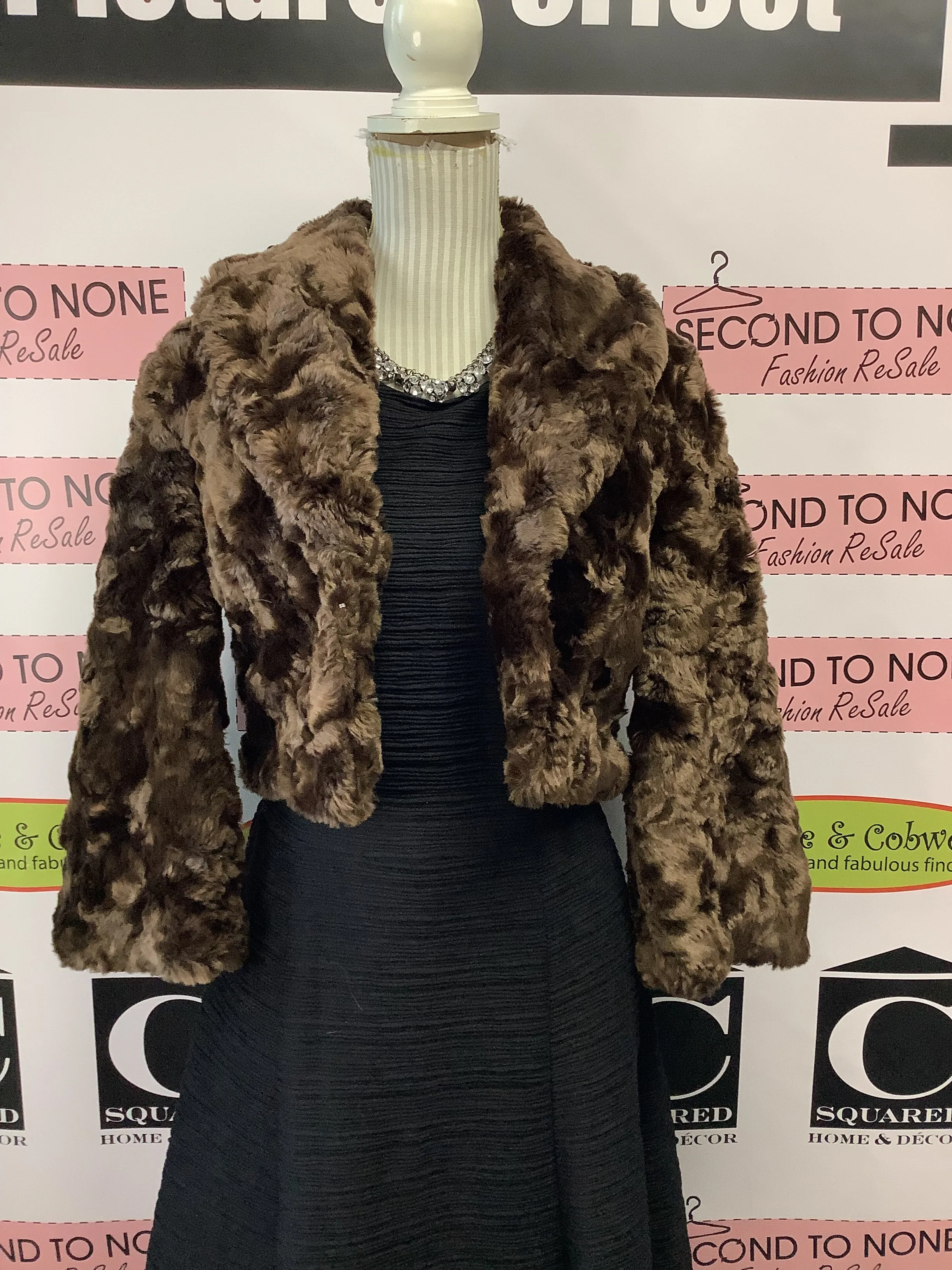 Faux Fur Kenzie Designer Coat (Size 6)