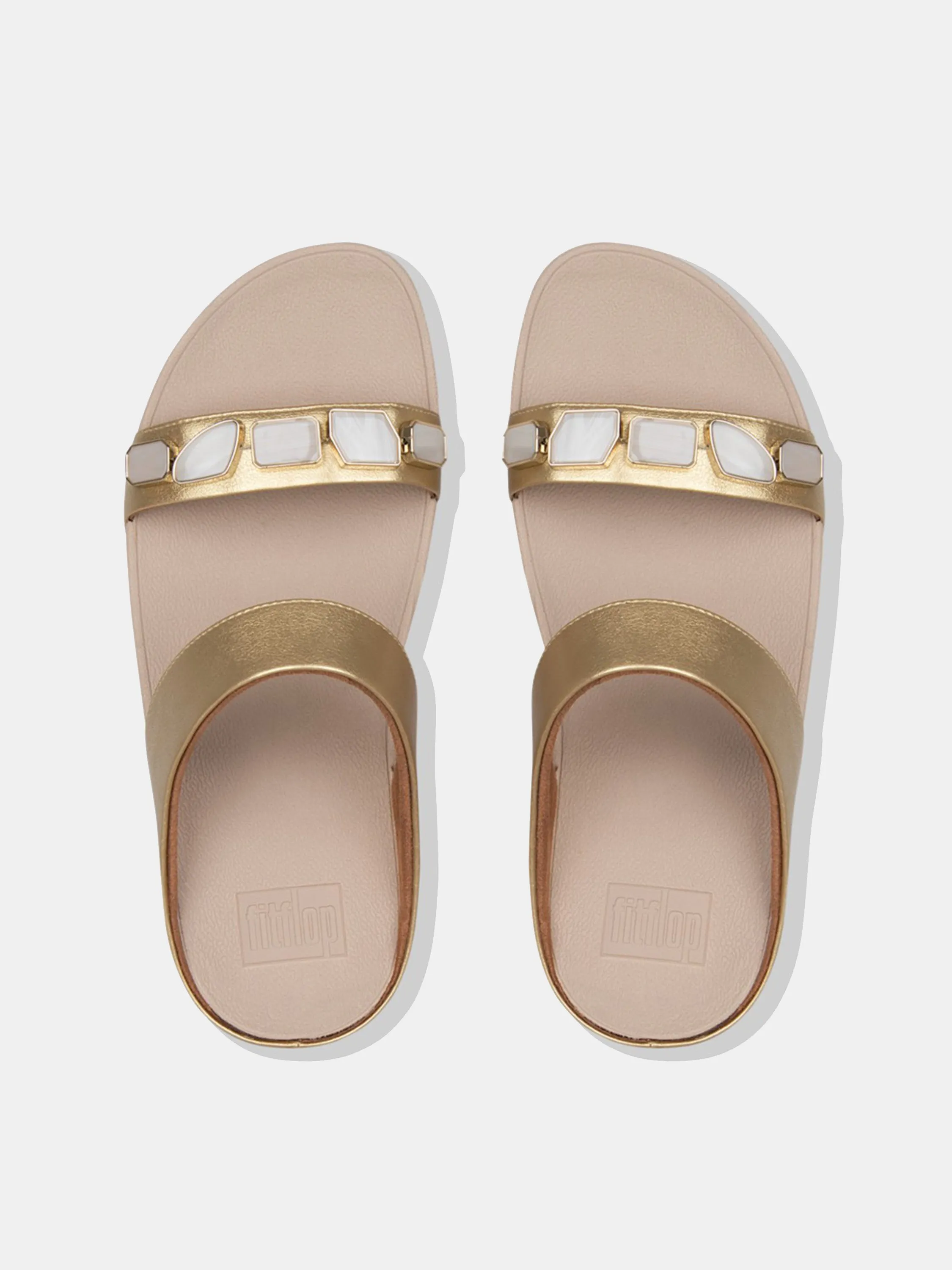 Fitflop Fino Shellstone Women's Slider Sandals