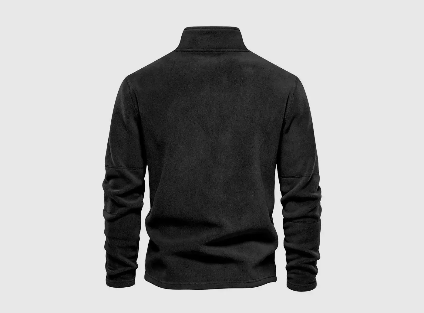 FitVille Men's Standing Neck Half Zip Fleece Sweater