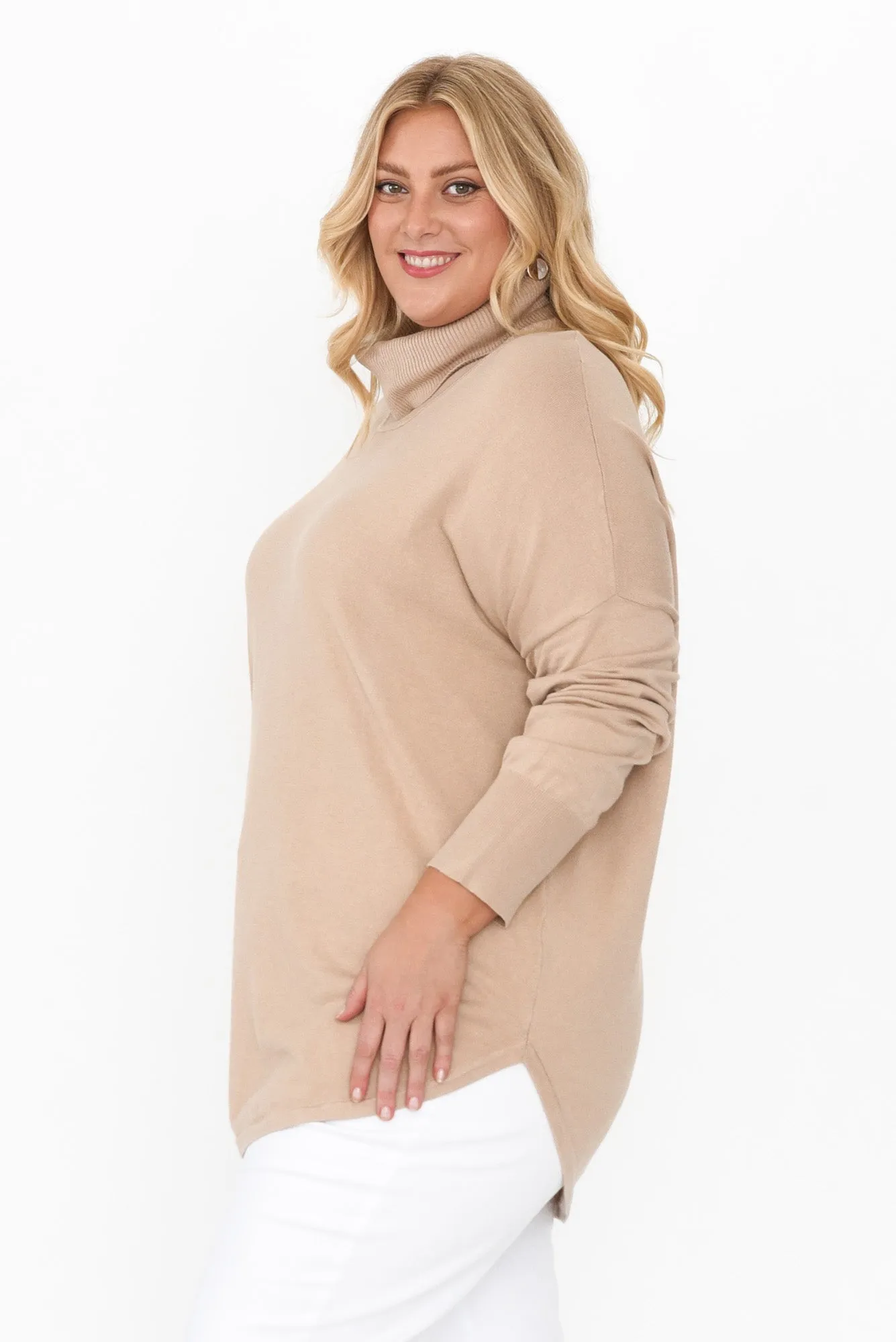 Fleur Beige Knit Jumper