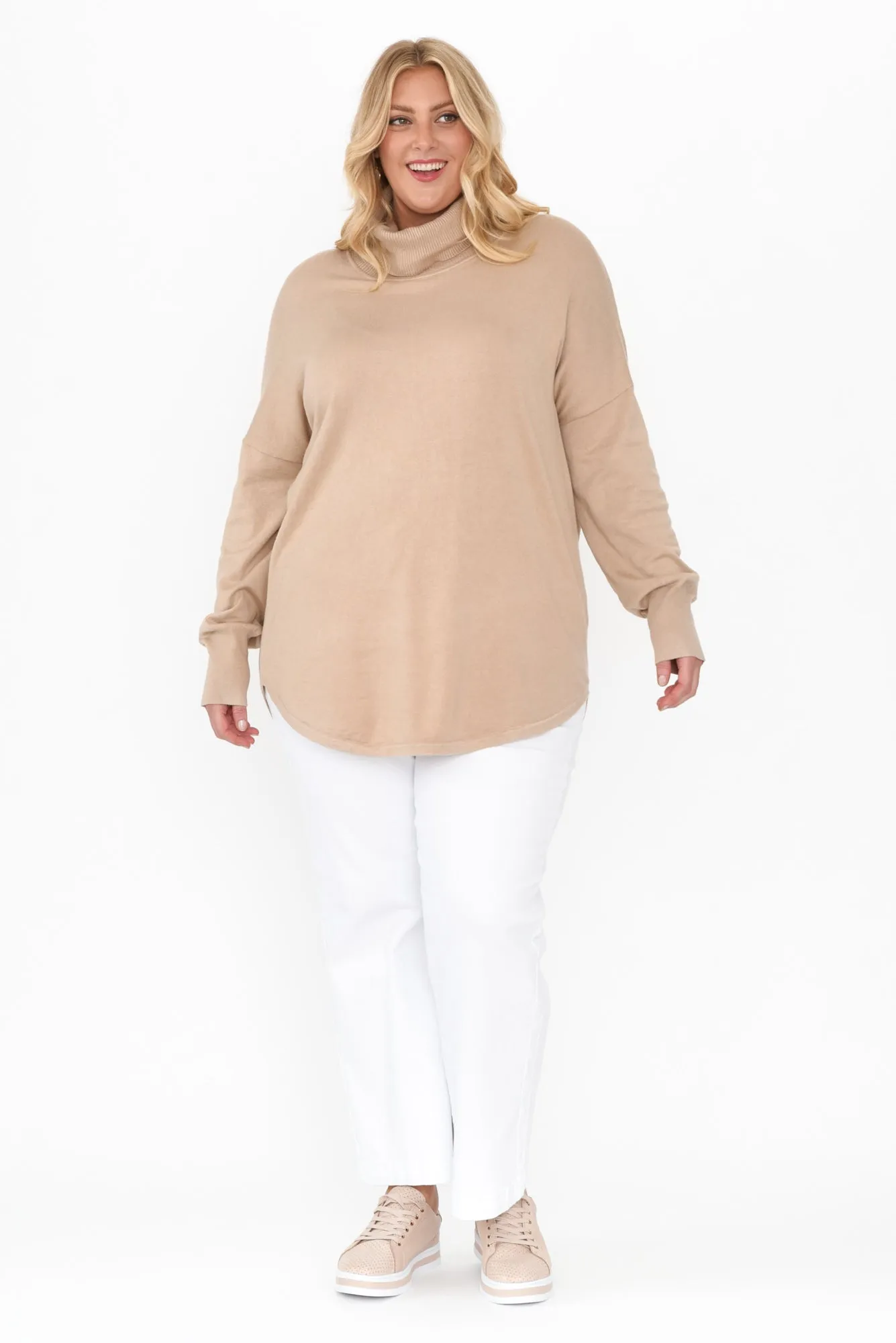 Fleur Beige Knit Jumper