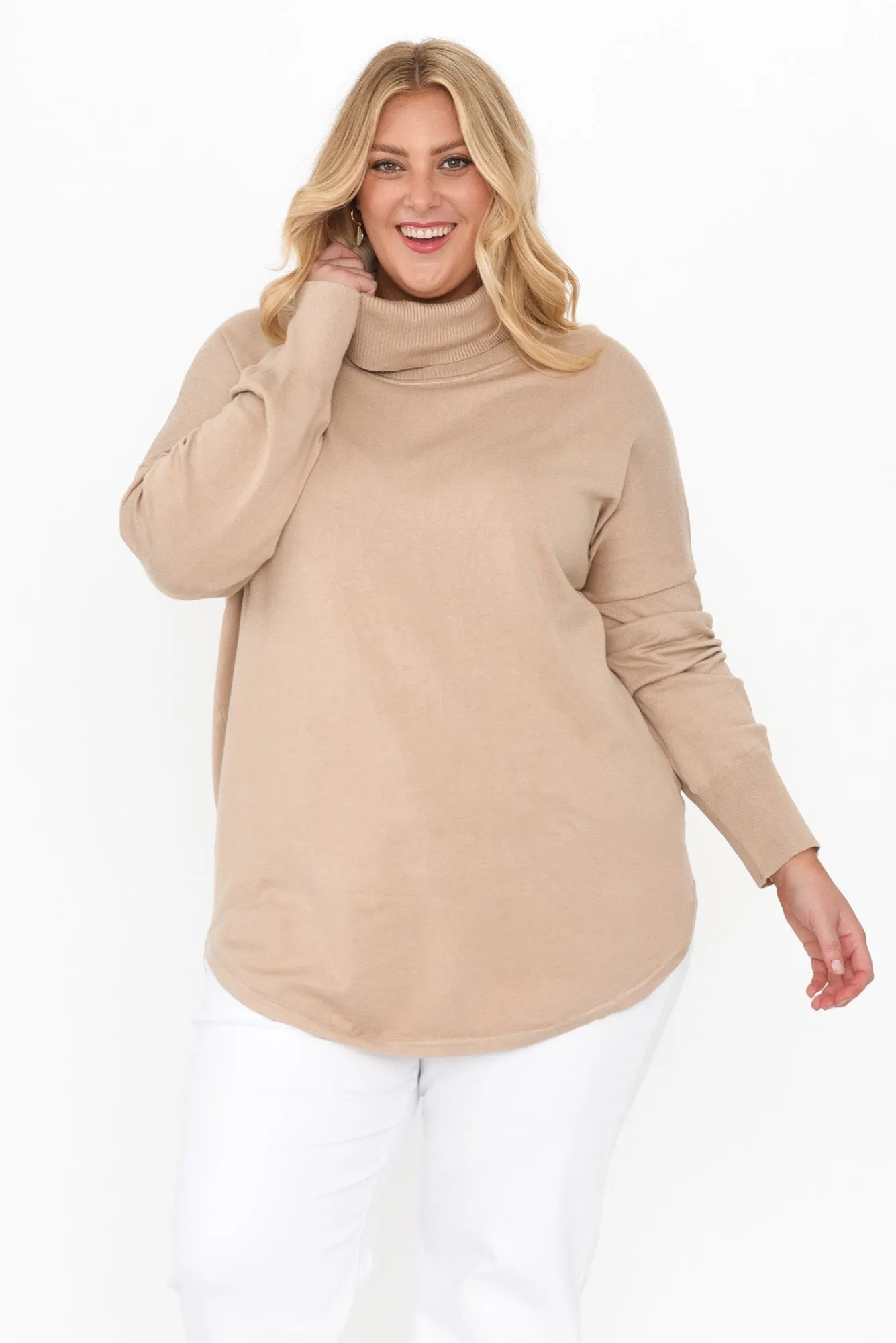 Fleur Beige Knit Jumper