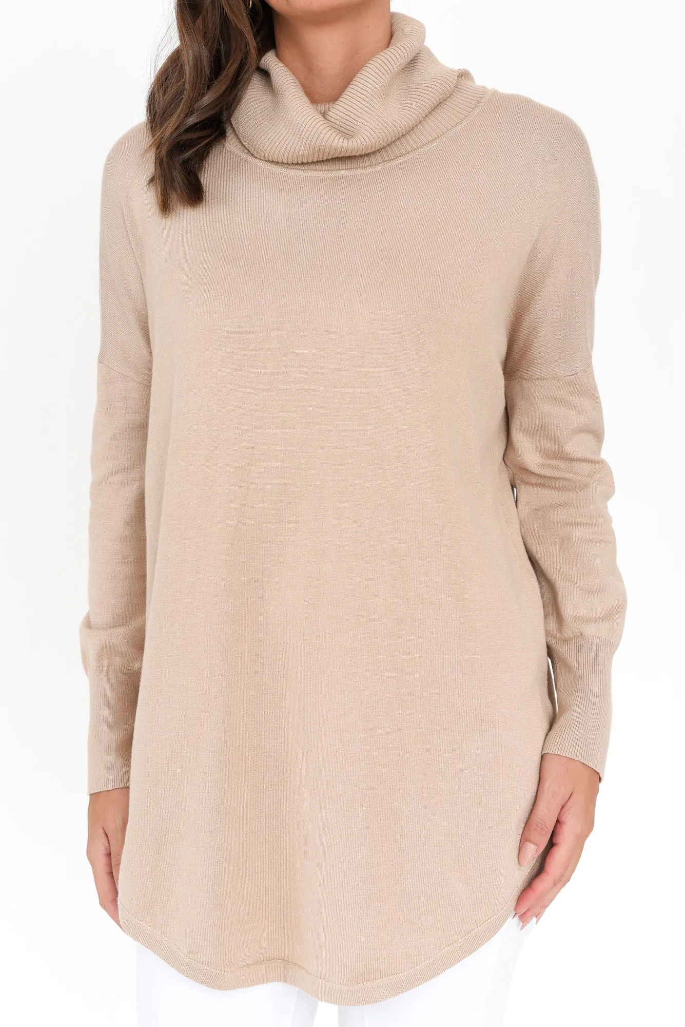 Fleur Beige Knit Jumper