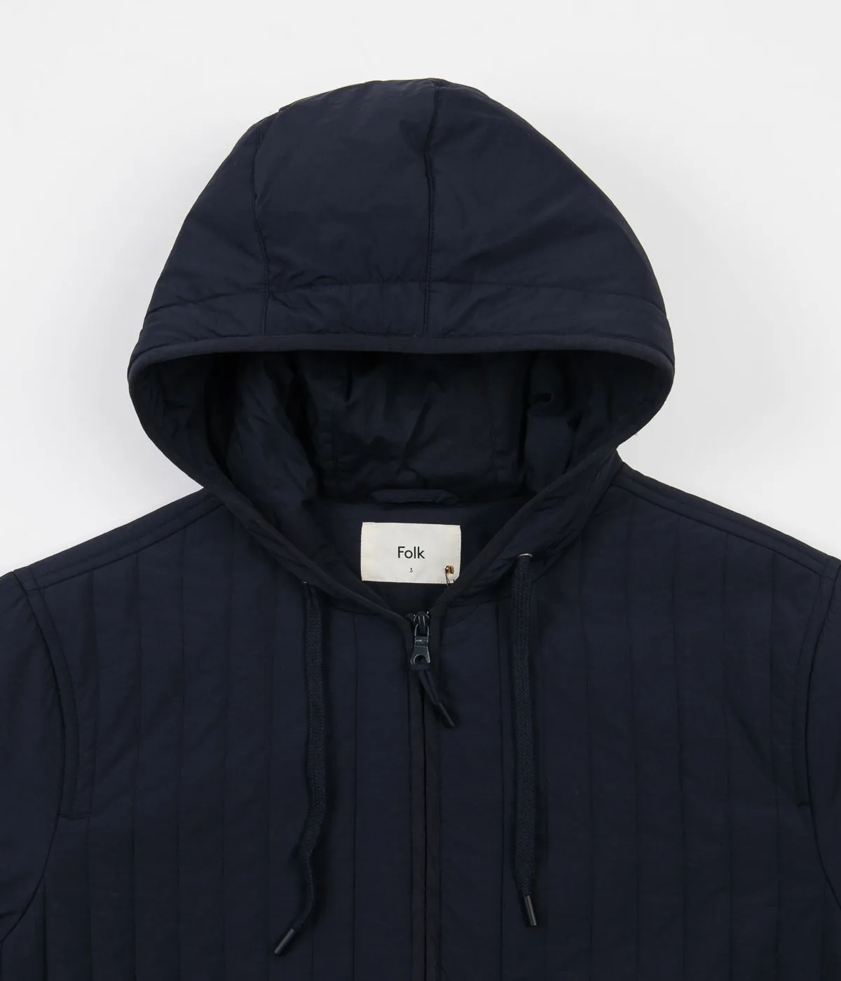 Folk Wadded Junction Hoodie - Navy