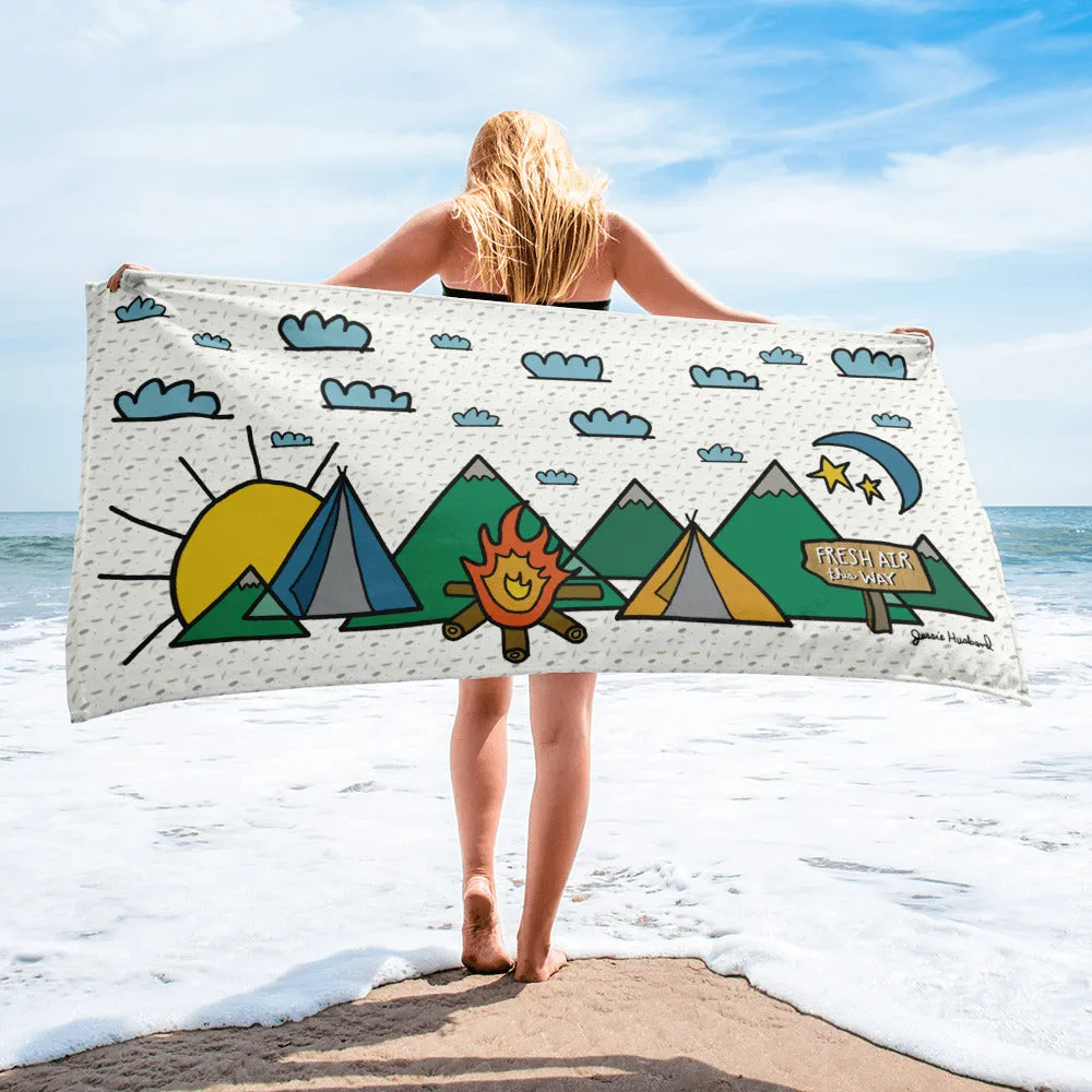 Fresh Air This Way Beach / Camp Towel