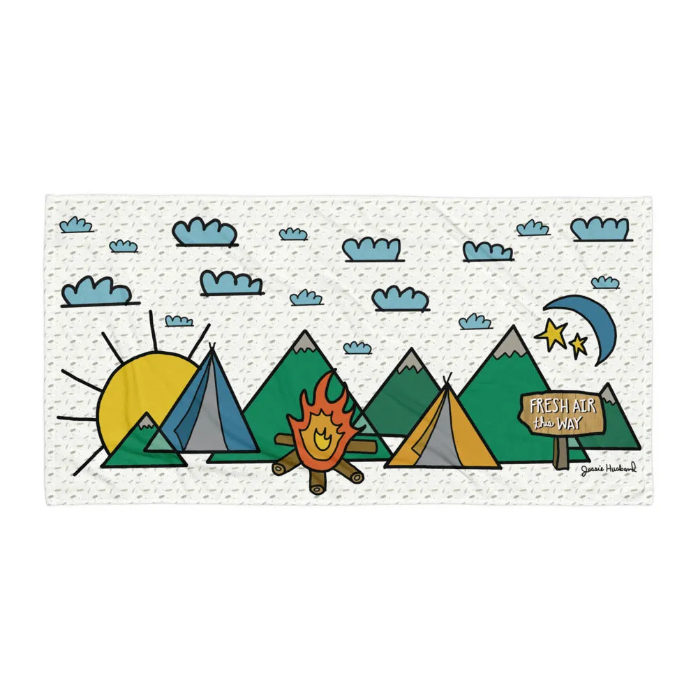 Fresh Air This Way Beach / Camp Towel