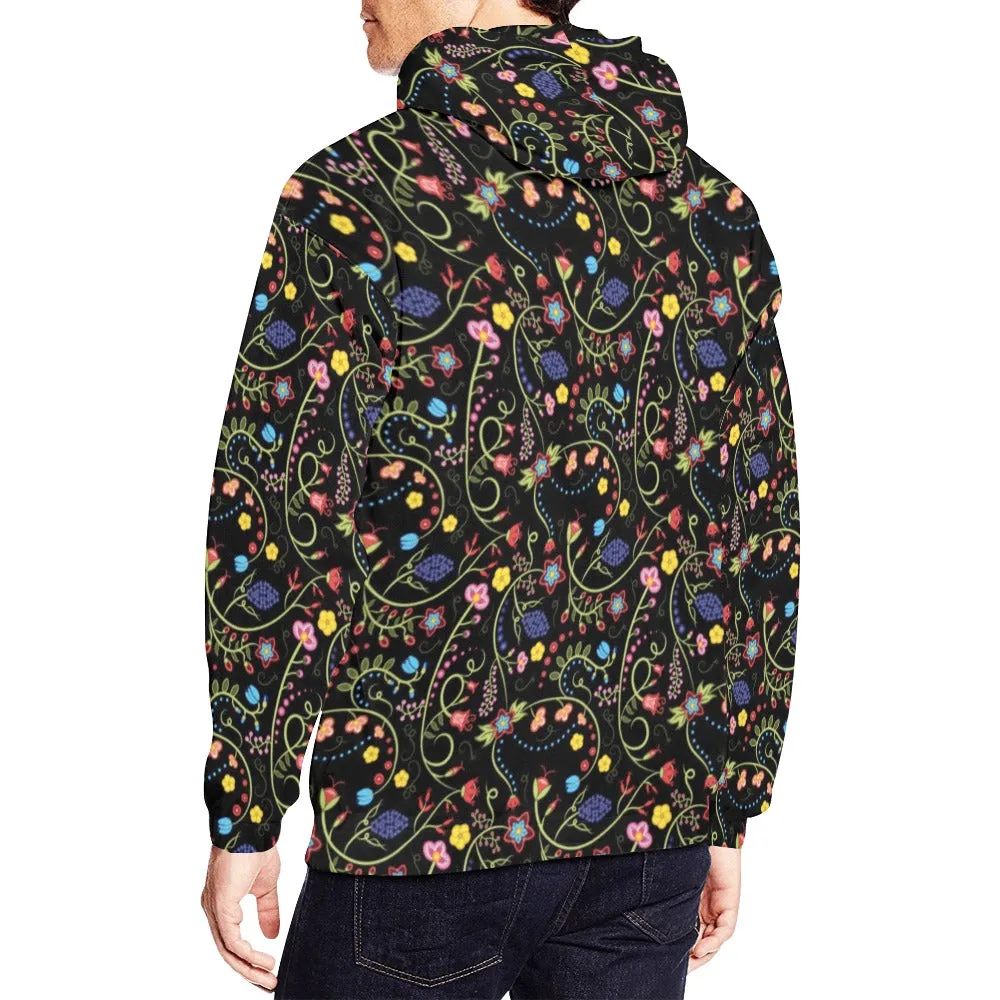 Fresh Fleur Midnight Hoodie for Men (USA Size)