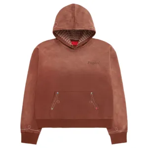 Fugazi Stone Rivet Faded Brown Hoodie