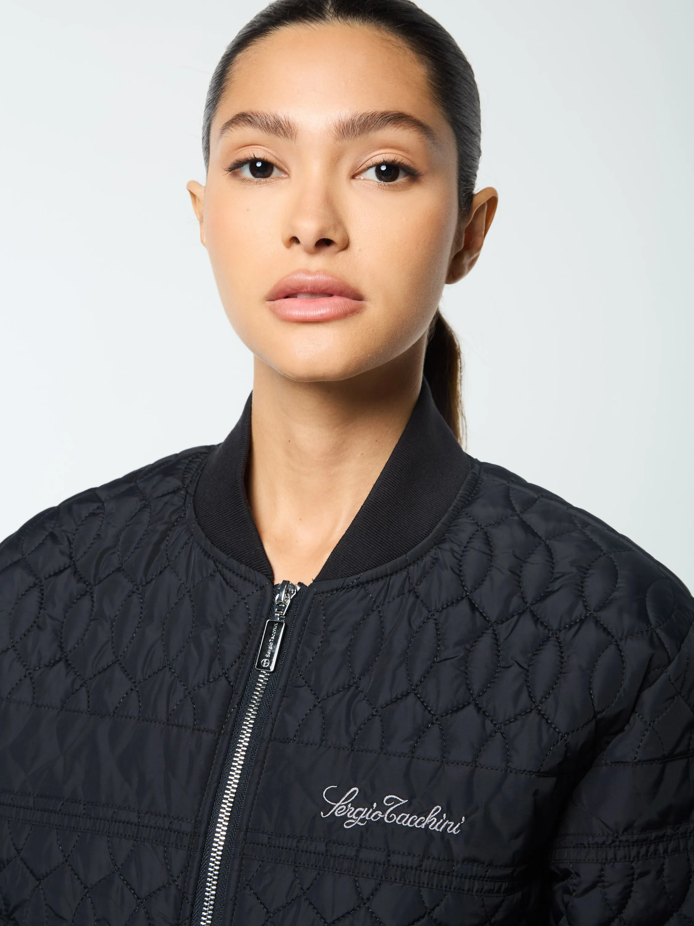 Gabrisa Velour Track Jacket- Black Beauty