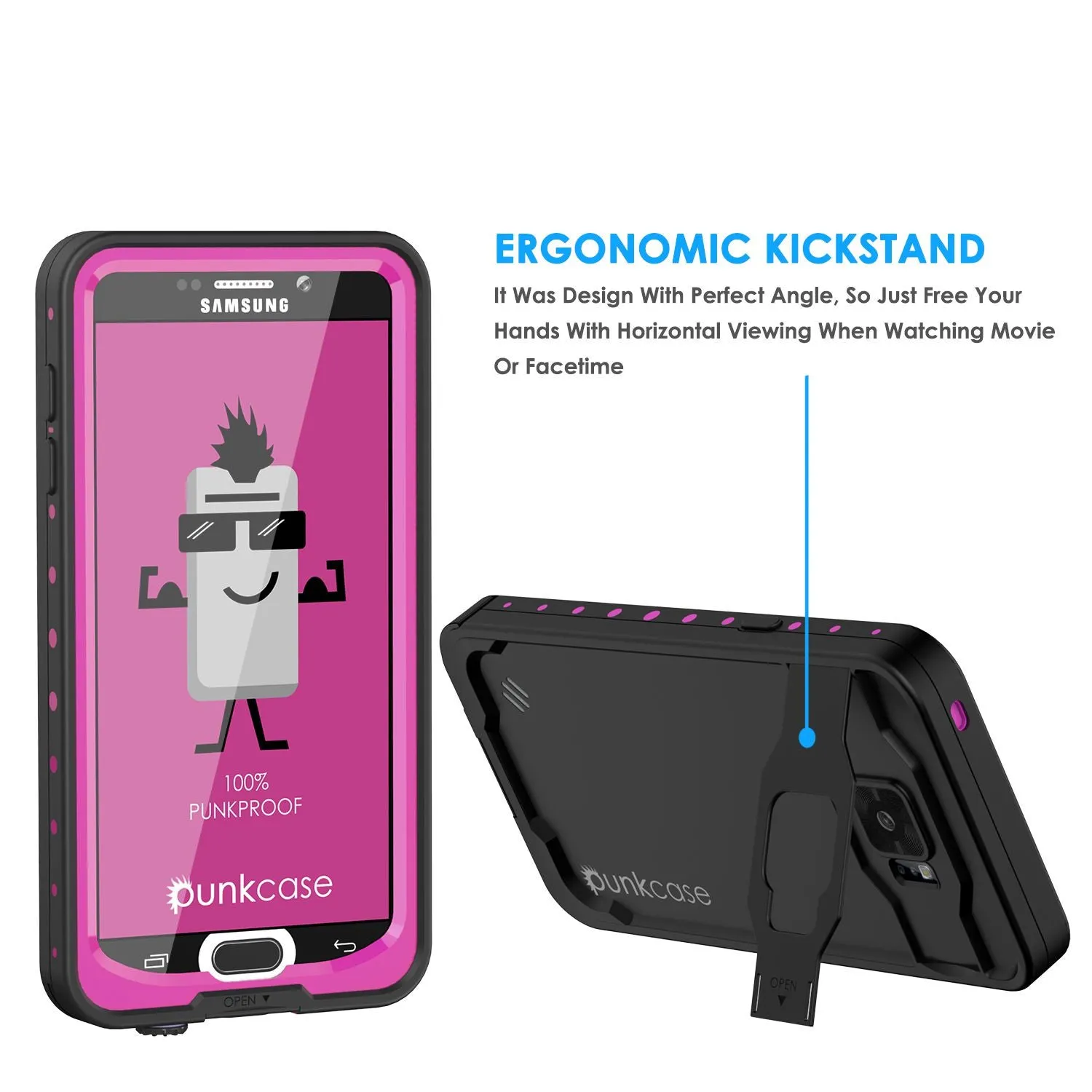 Galaxy Note 5 Waterproof Case, Punkcase StudStar Pink Shock/Dirt/Snow Proof | Lifetime Warranty