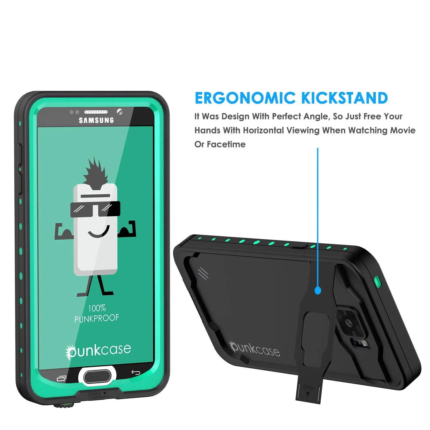 Galaxy Note 5 Waterproof Case, Punkcase StudStar Teal Shock/Dirt/Snow Proof | Lifetime Warranty