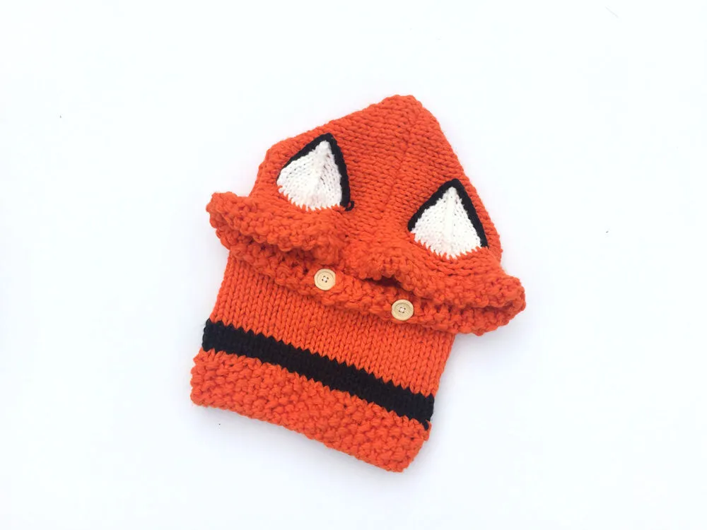 Girls Knit Fox Hats