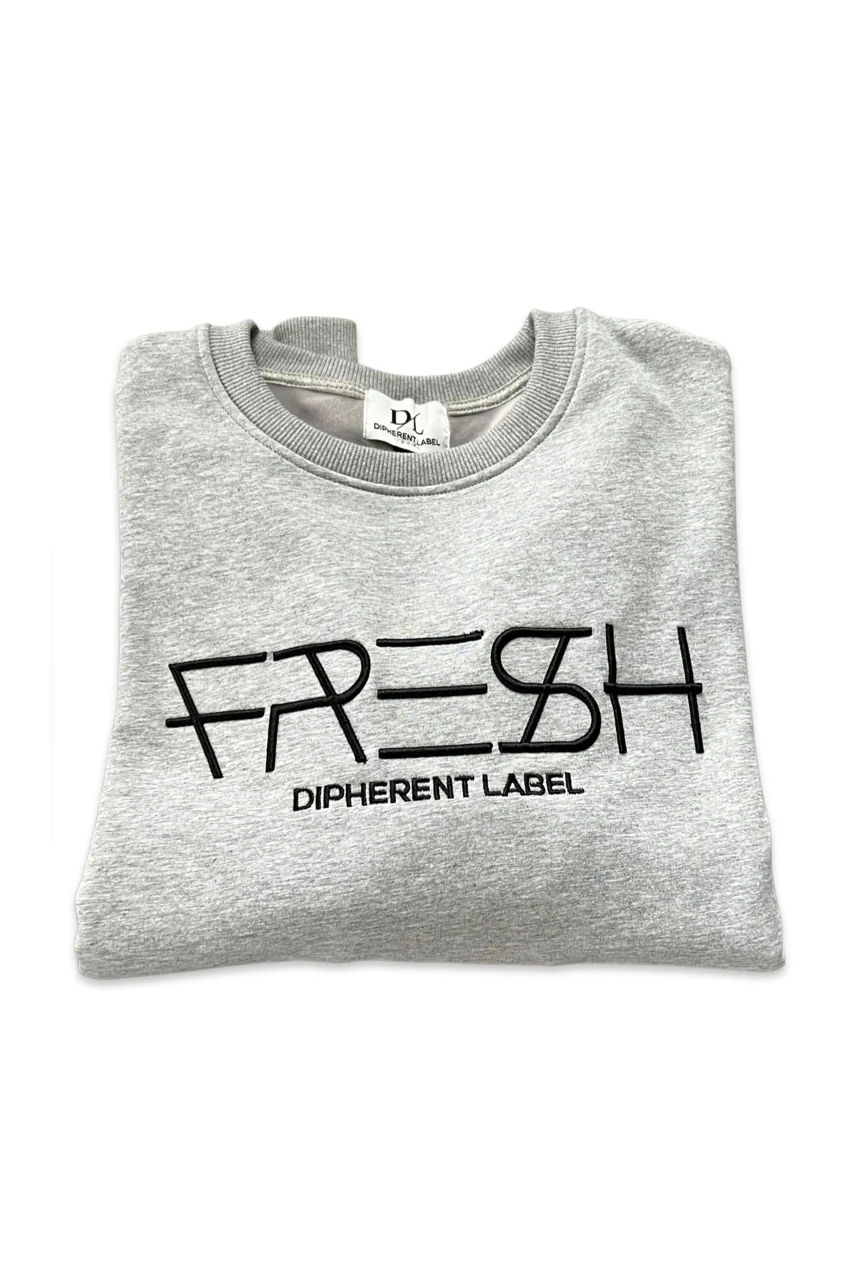 Gray FRESH 3D Embroidery Sweatshirt