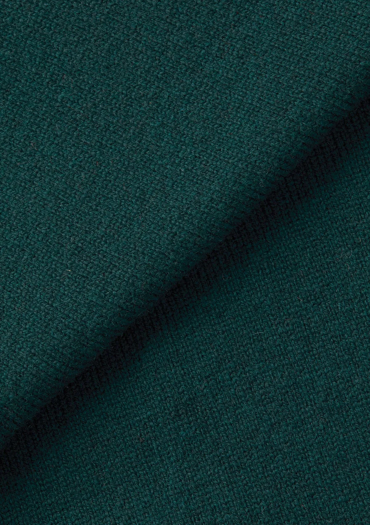 Green Lambswool Crew Neck Jumper