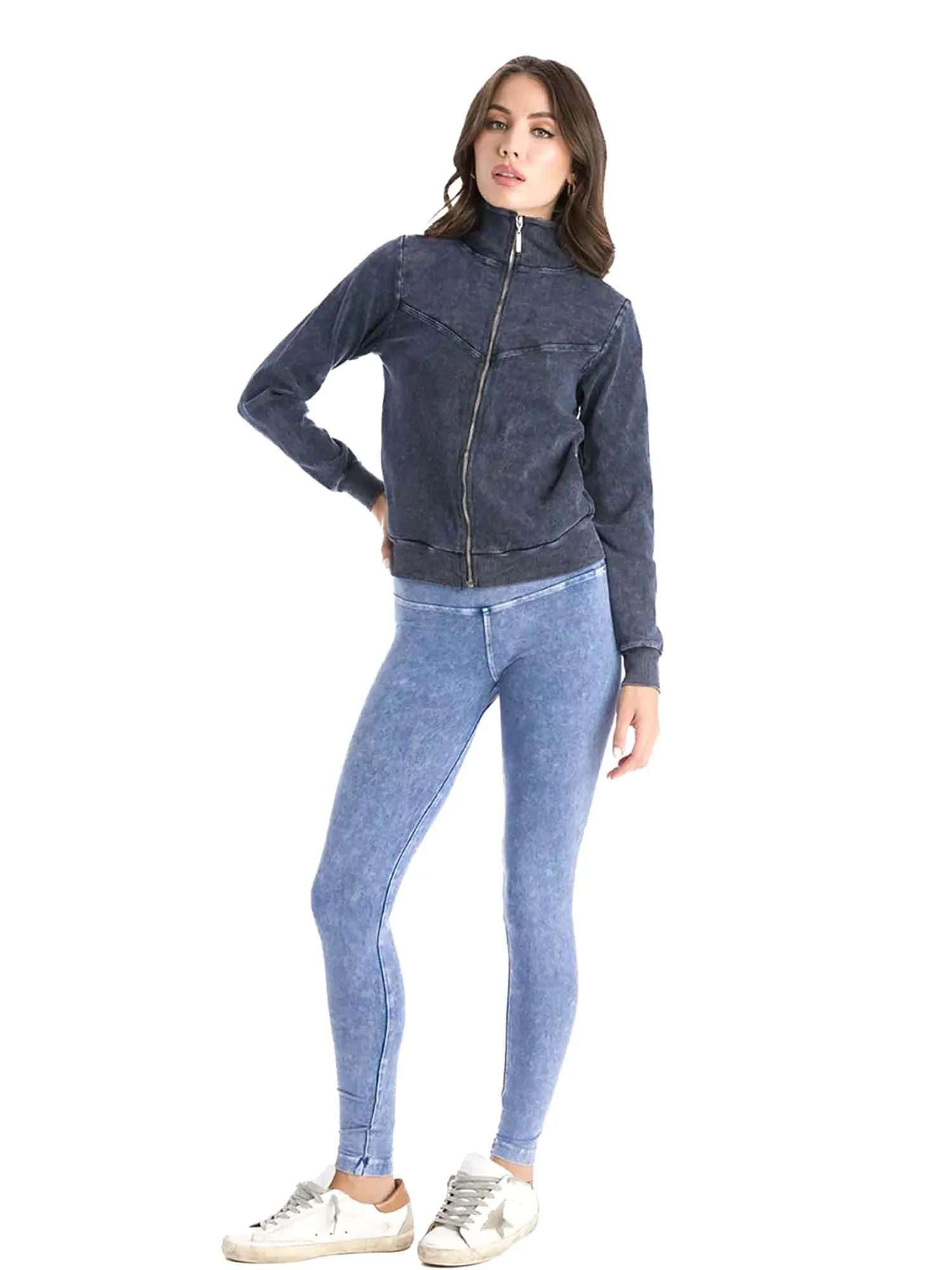 Hard Tail High Neck Zip Jacket (Style: B-174)