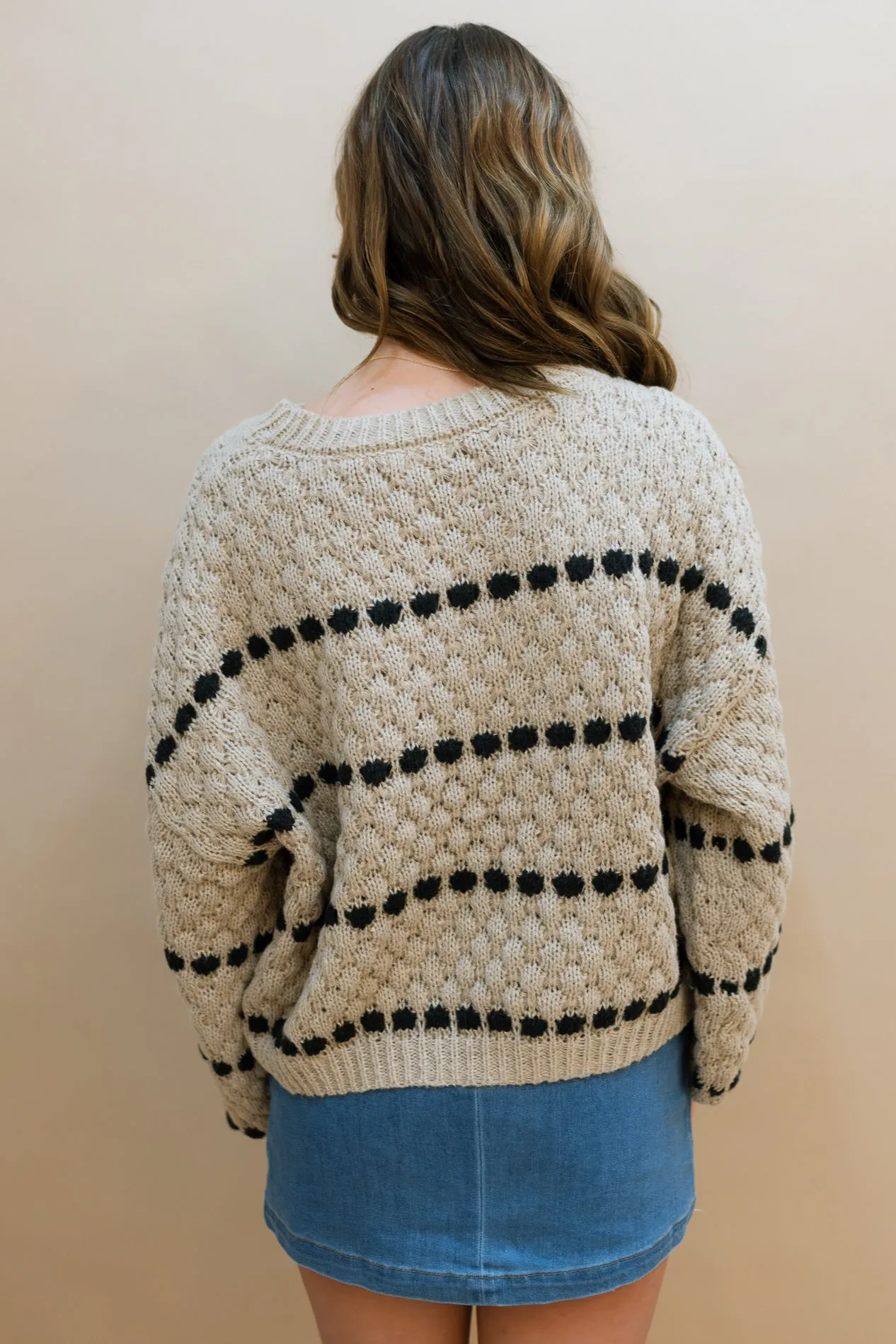 Heather Chunky Sweater - Khaki