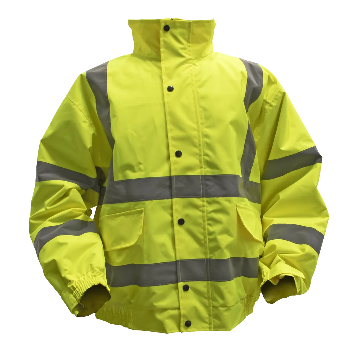 Hi-Vis Yellow Jacket with Quilted Lining & Elasticated Waist - X-Large