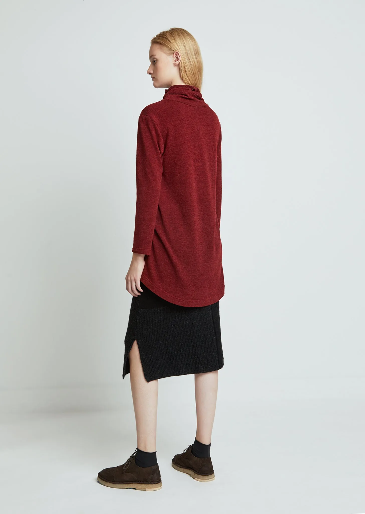 High Neck Long T-Shirt