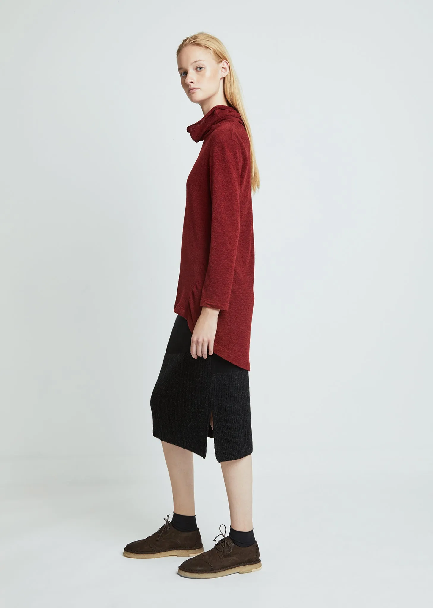 High Neck Long T-Shirt