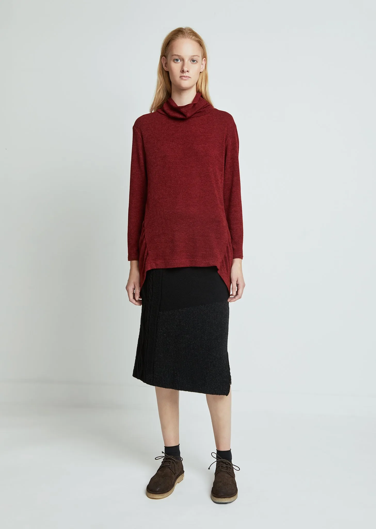 High Neck Long T-Shirt