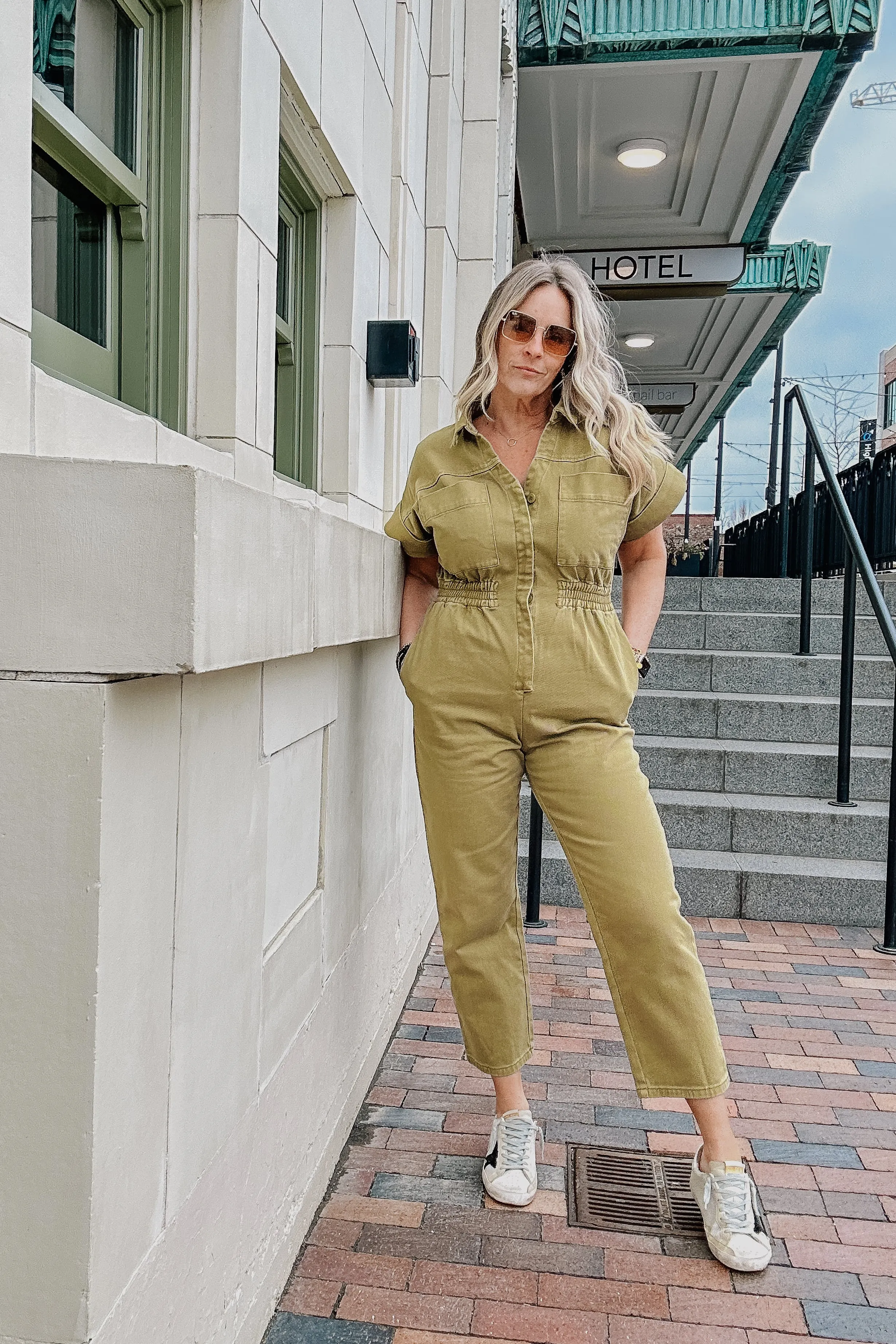 Jamie Collar Pop Jumpsuit