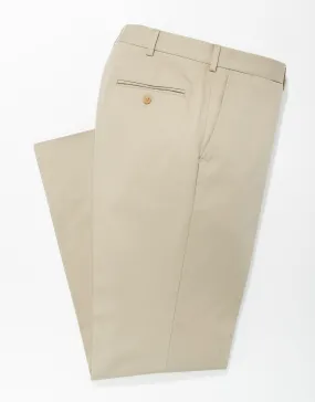 KHAKI COTTON CHINO PANTS - TRIM FIT