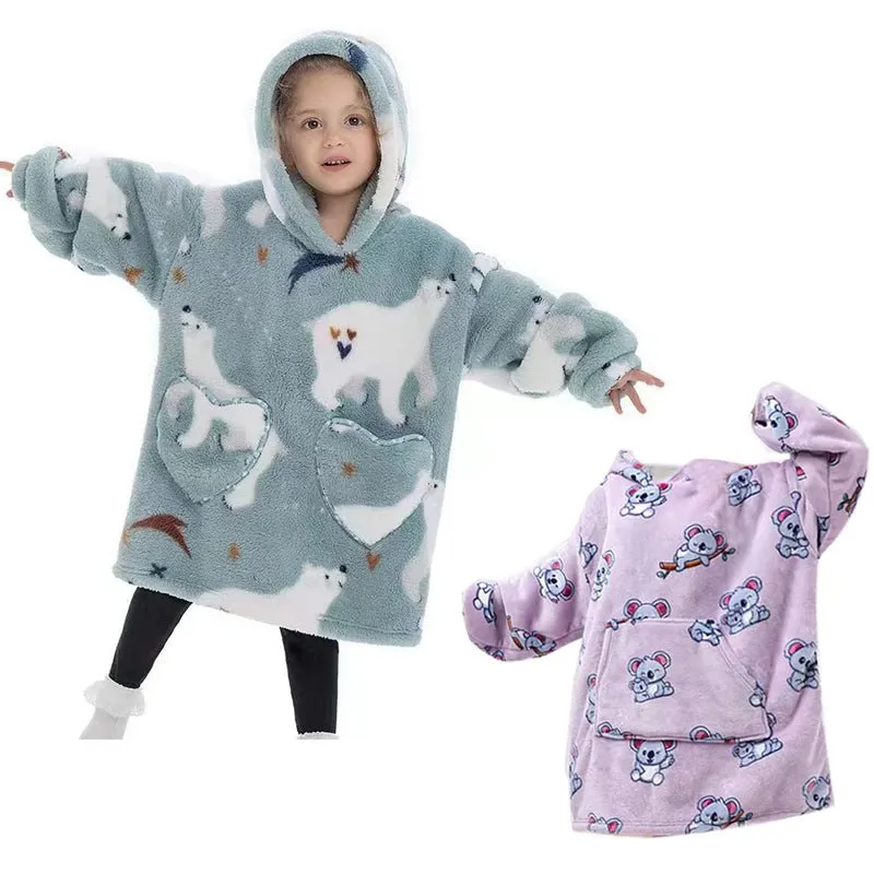 Kids Blanket Hoodie 60cm 4-7 Years