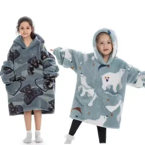 Kids Blanket Hoodie Boy 75cm 8-12 Years