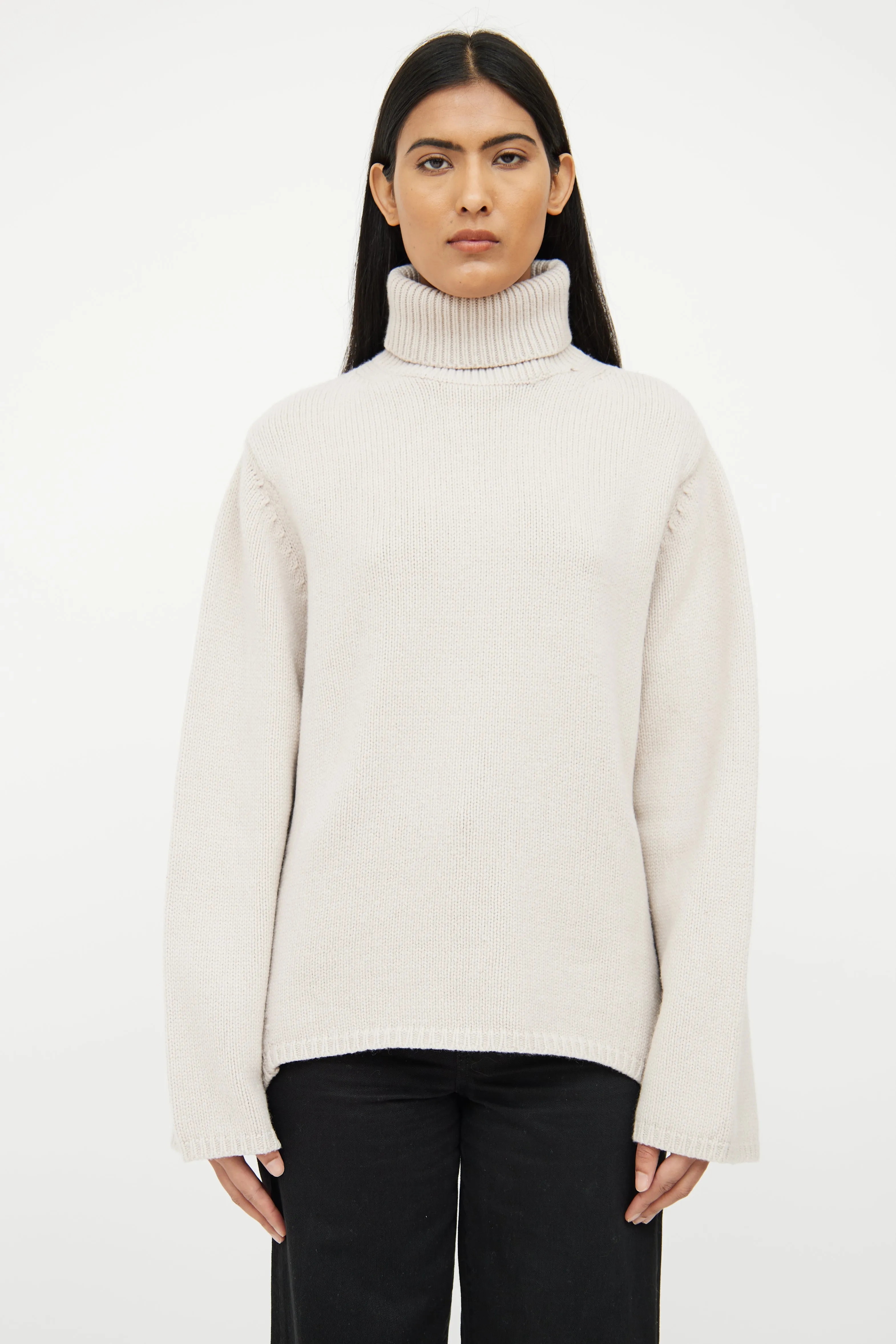 Light Grey Turtleneck Sweater