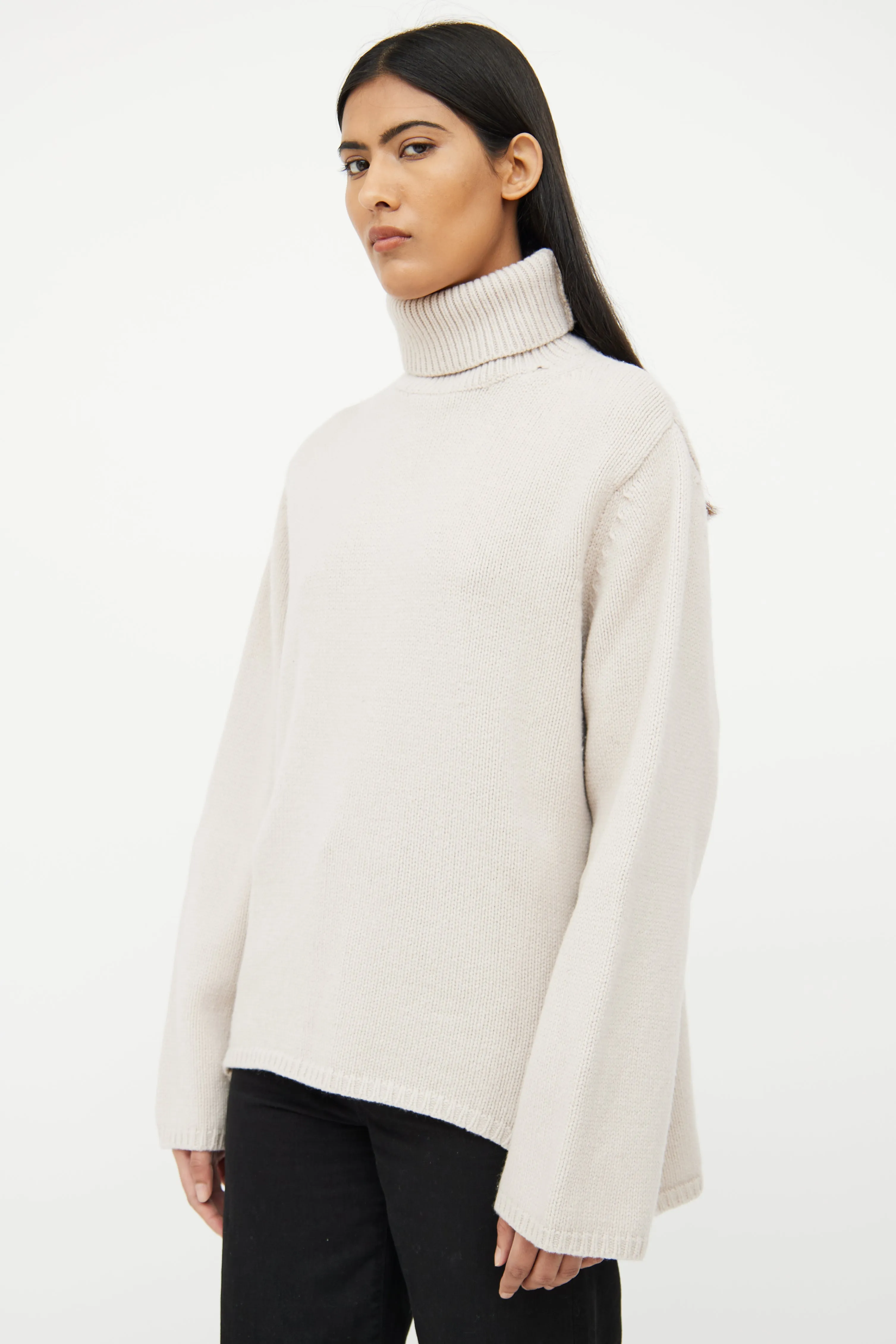 Light Grey Turtleneck Sweater