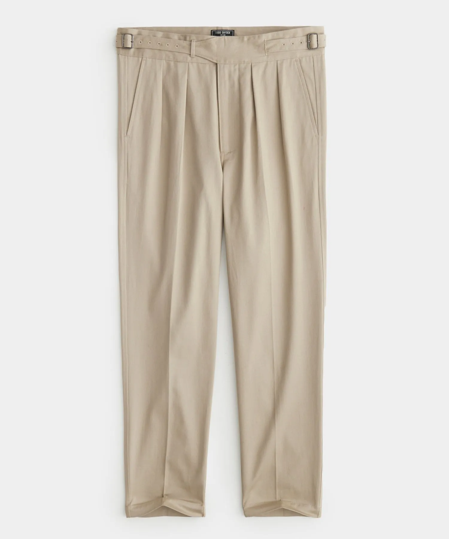 Lightweight Italian Cotton Gurkha Trouser in Sand Stone