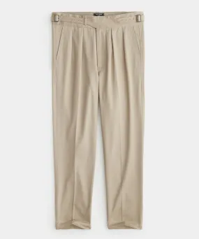 Lightweight Italian Cotton Gurkha Trouser in Sand Stone