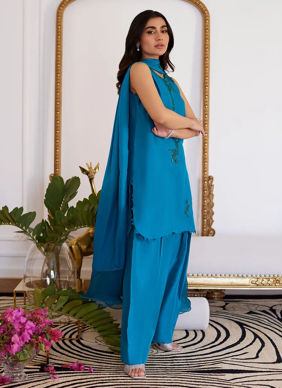 Lilou Raw Silk Shirt With Dupatta