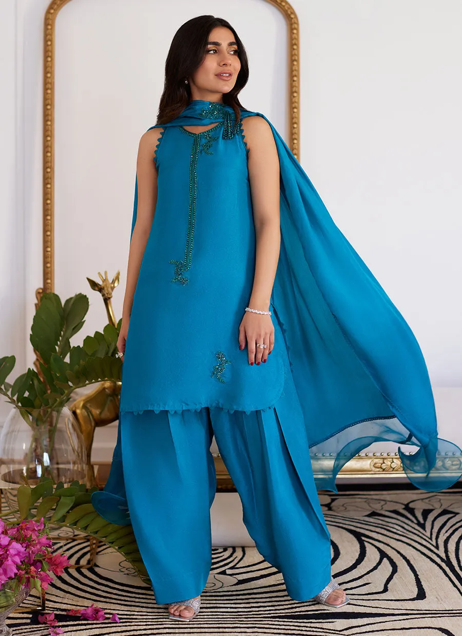 Lilou Raw Silk Shirt With Dupatta