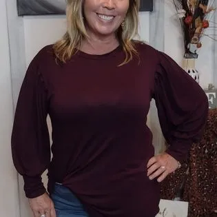 Little Fancy Puff Sleeve Tunic Top