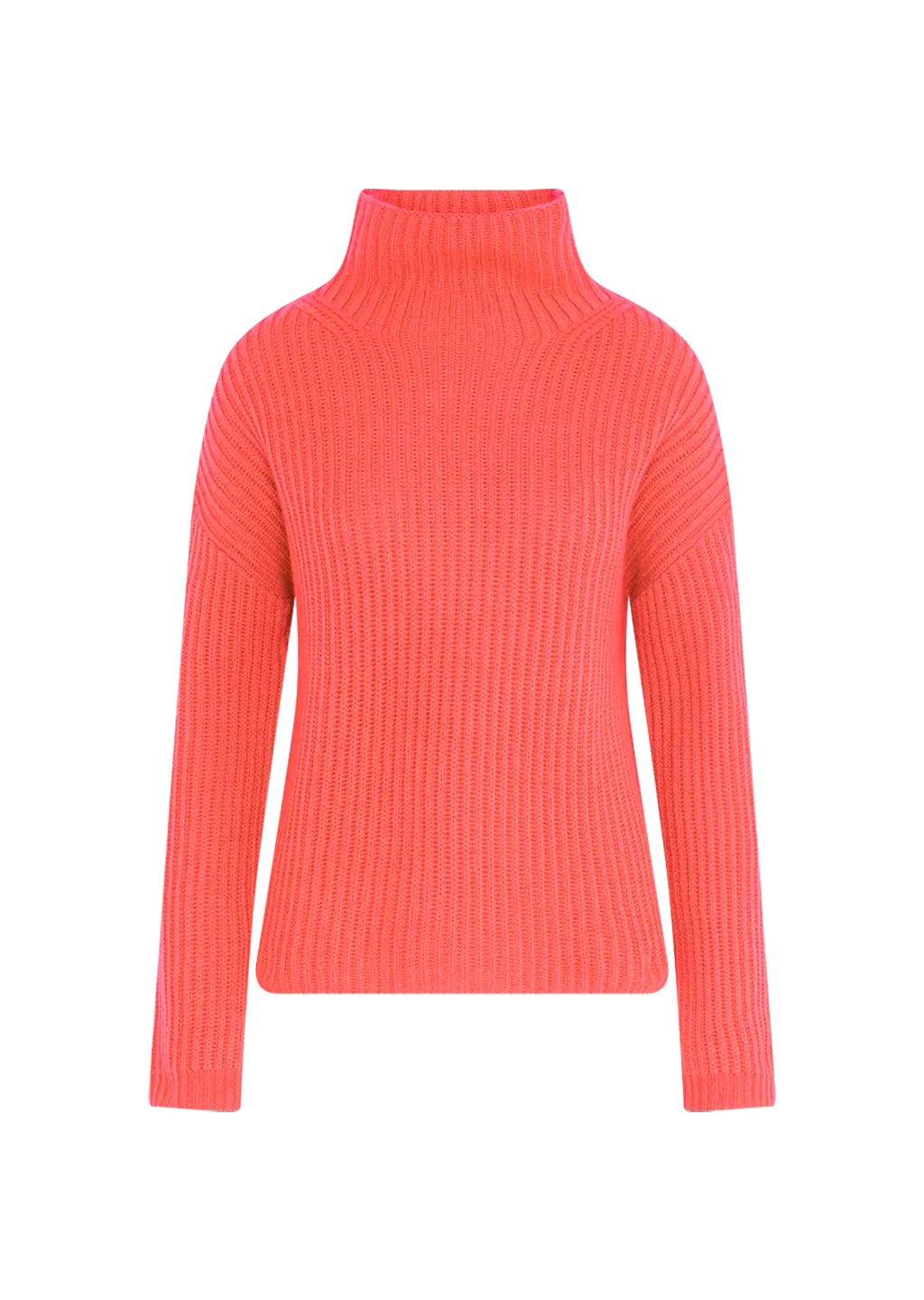 LONA Turtleneck Sweater in Bright Coral