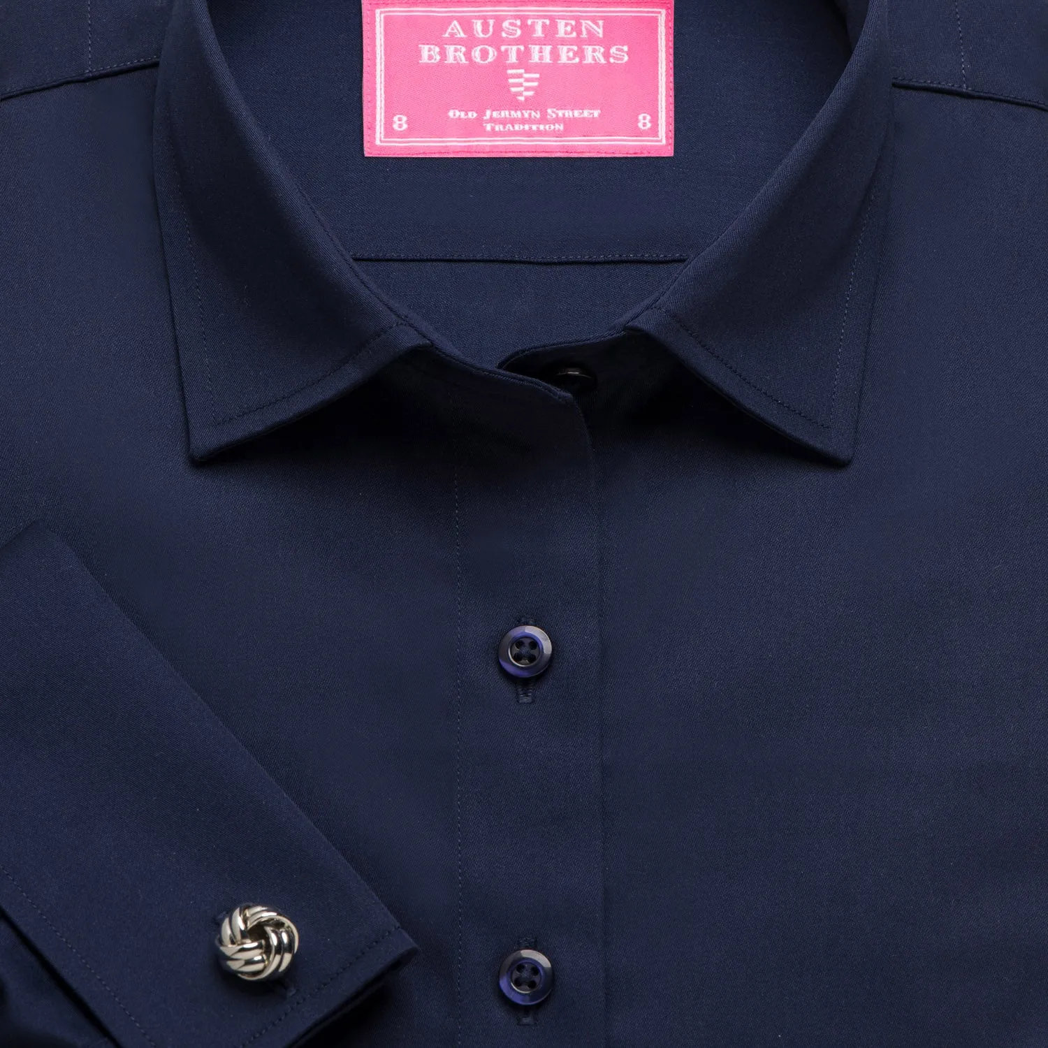 Made 2 Order - Navy Sateen Shirt