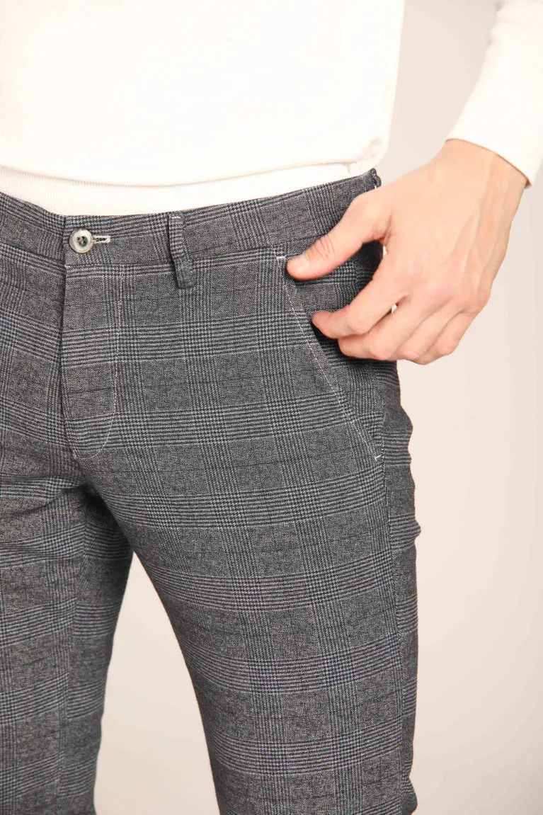 Masons Torino Style Gray Check Pants