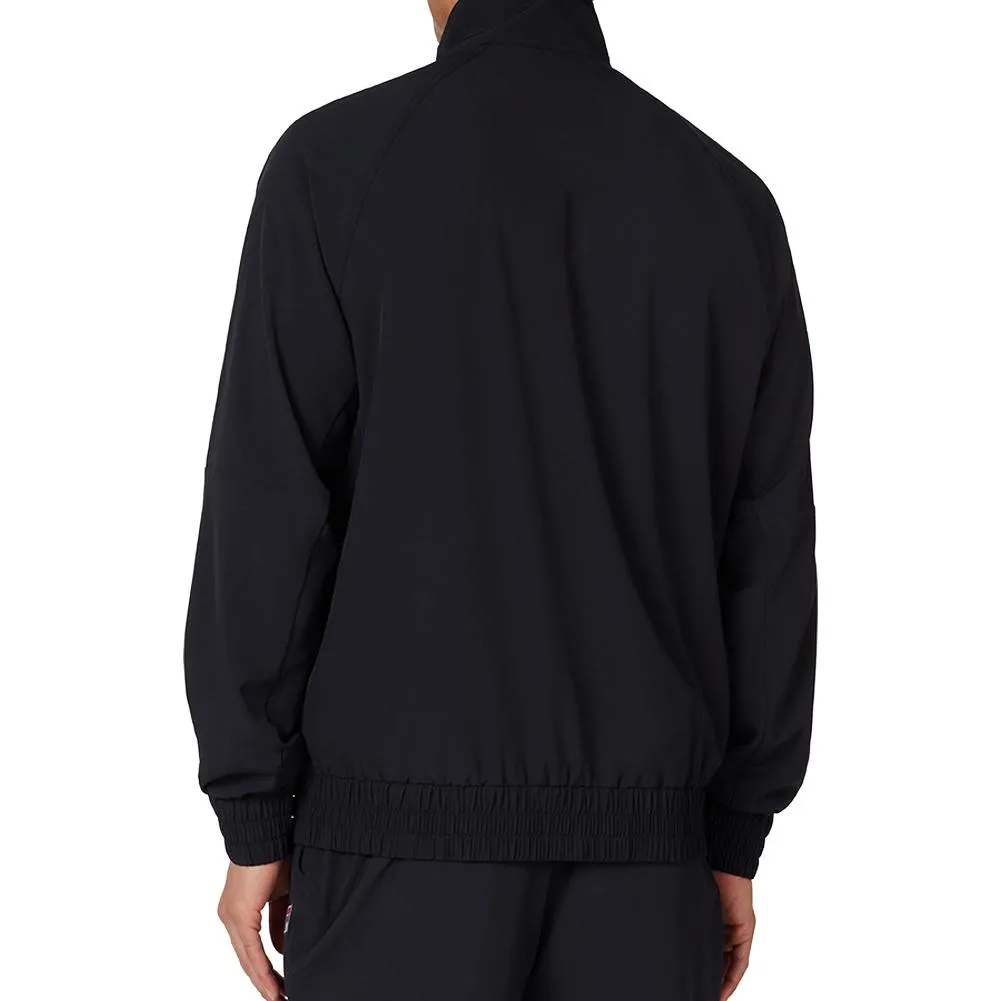 Men's Woven Court Track Tennis Jacket Black