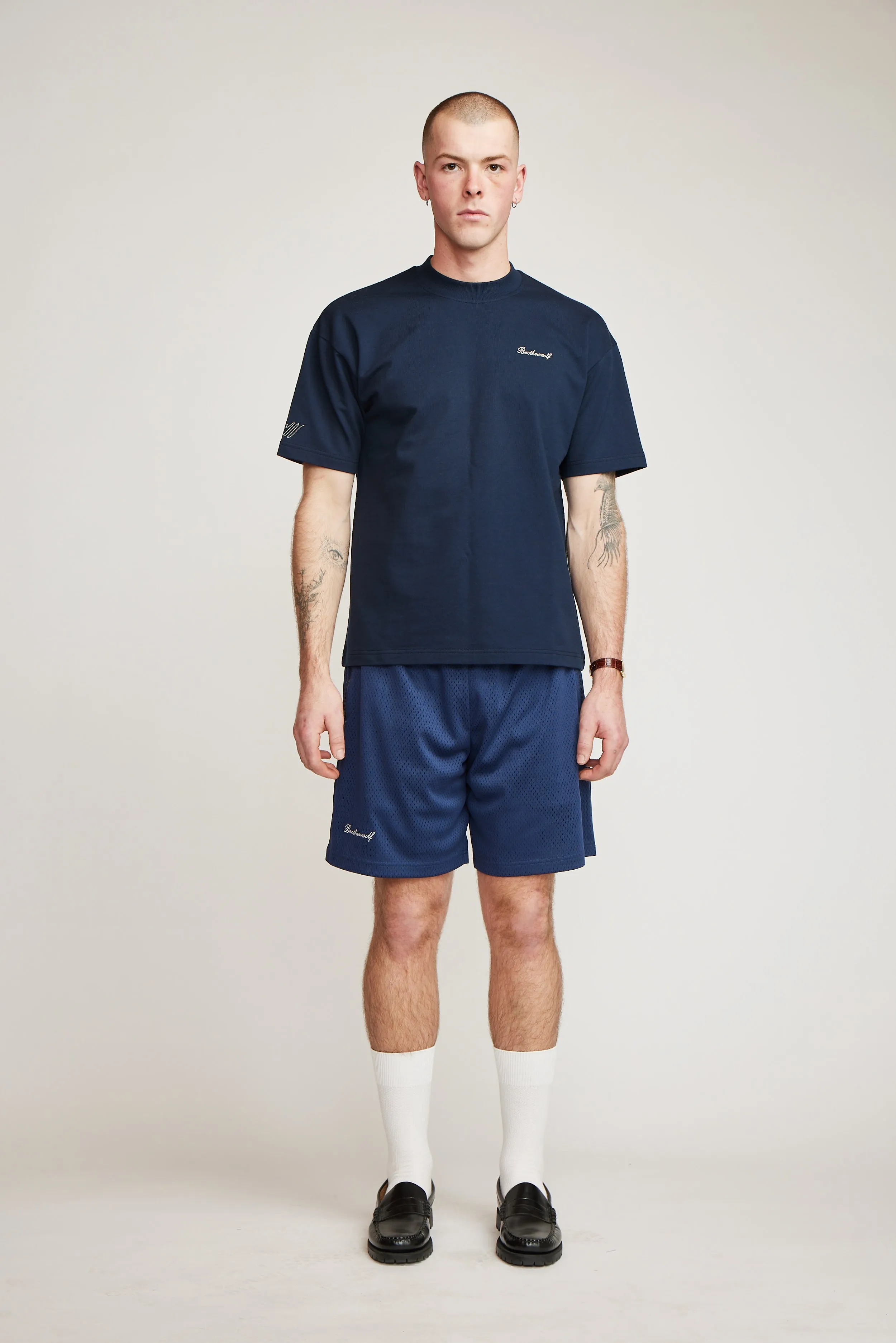 Mesh Court Shorts - Navy