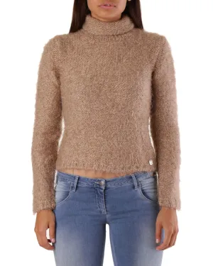 Met Mohair Knit Sweater for Women Beige