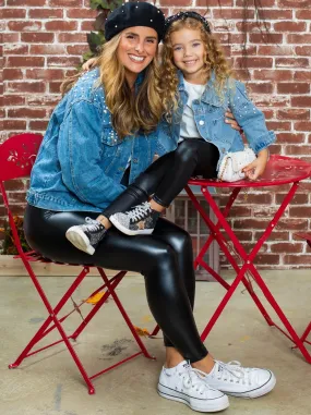 Mommy and Me Must Have Pearls Denim Jacket