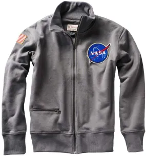 NASA Rocket Scientist Grey Zip Fleece Jacket