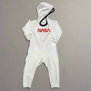 NASA Worm Logo Infant Hoodie Cotton One Piece | MoonEaze™