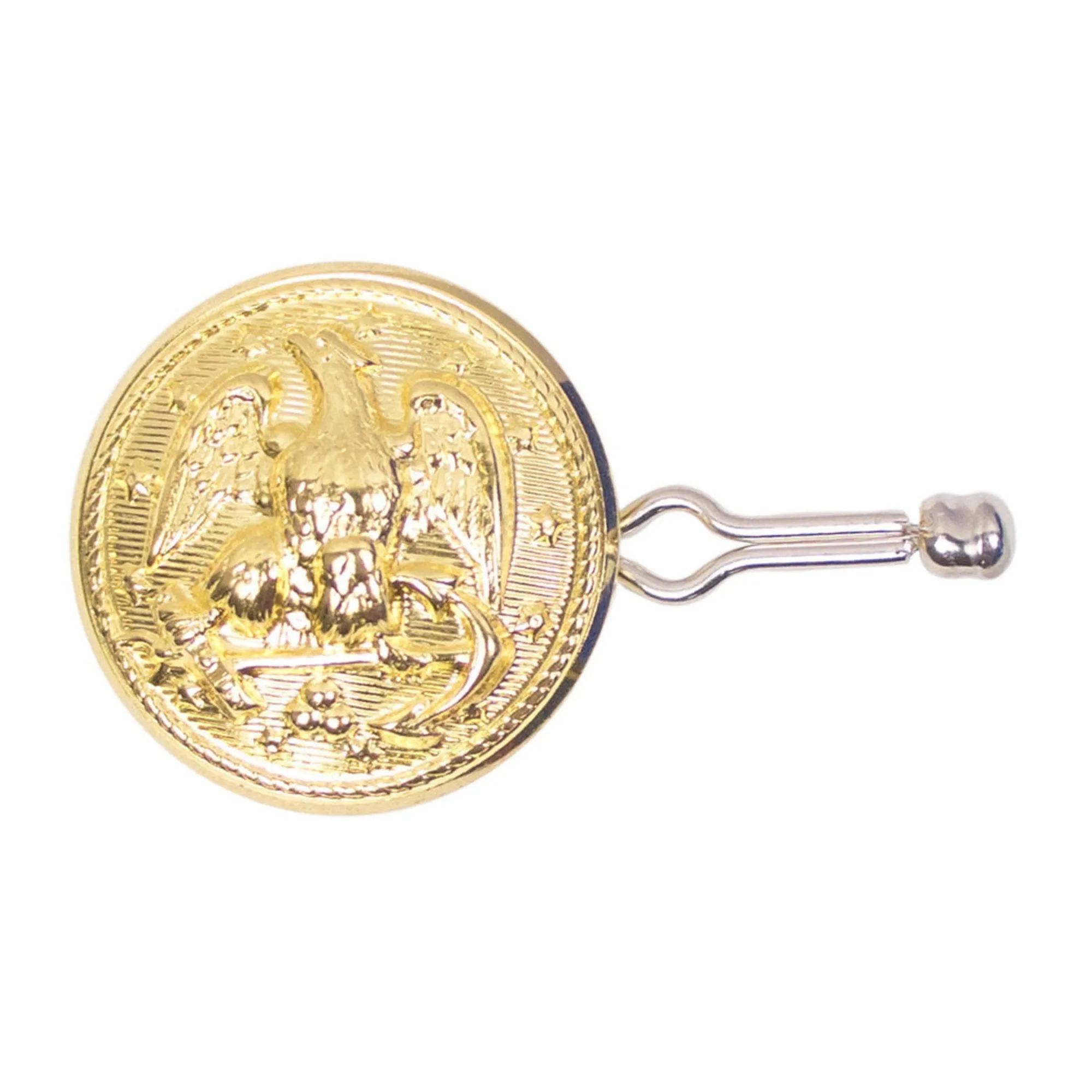 NAVY Gold Button: 35 Ligne Size - Single Button