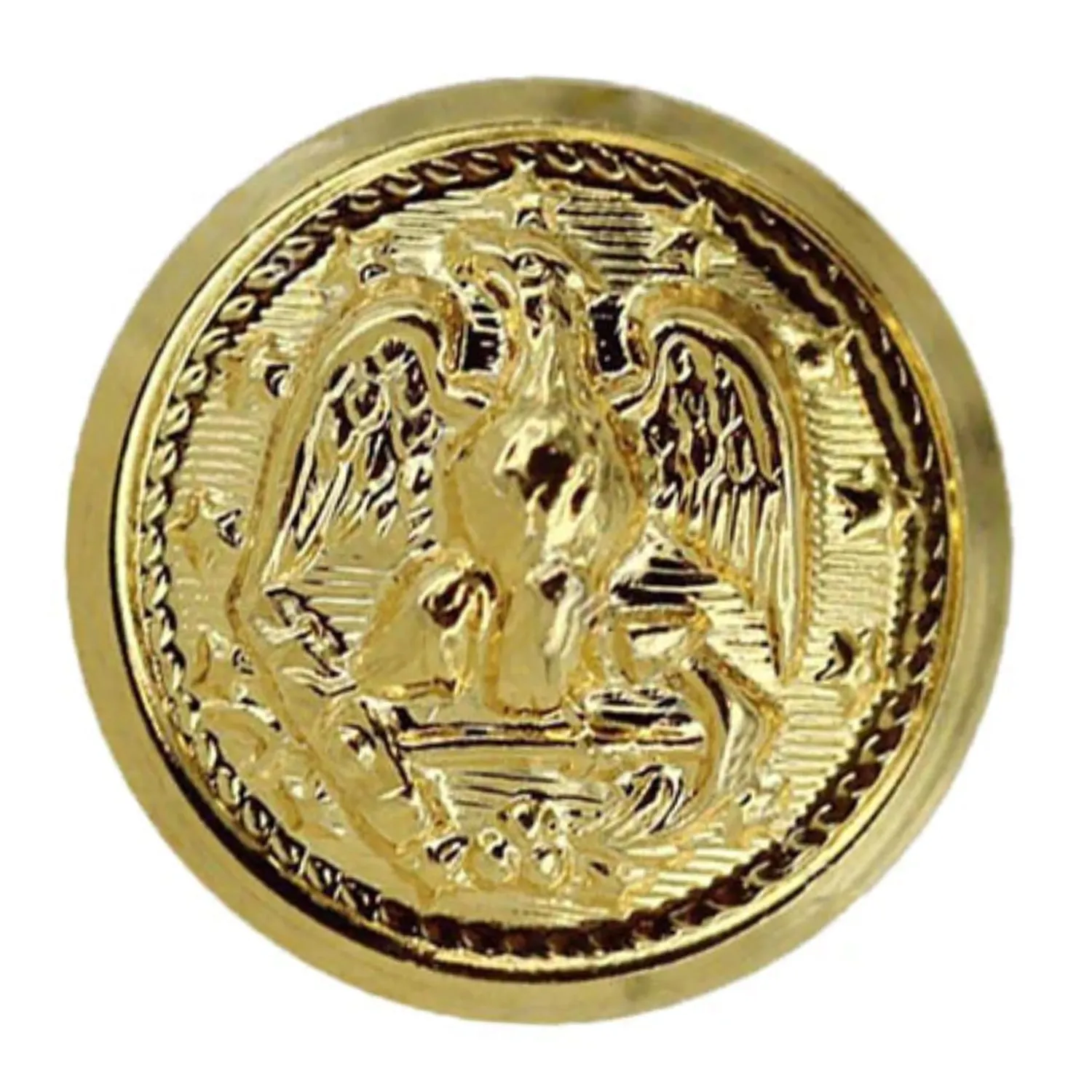 NAVY Gold Button: 35 Ligne Size - Single Button